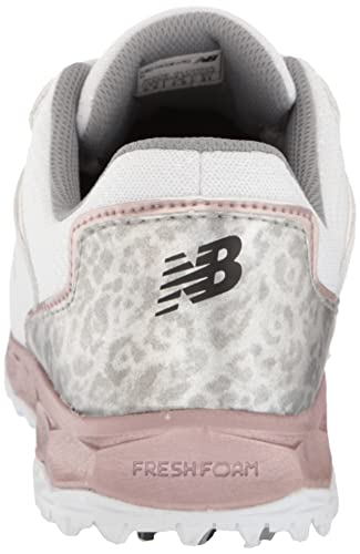 New Balance Women's Fresh Foam Link SL v2 Golf Shoe, White/Rose Gold, 7.5