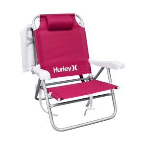 hurley backpack beach chair, fireberry