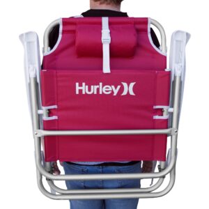 Hurley Backpack Beach Chair, Fireberry