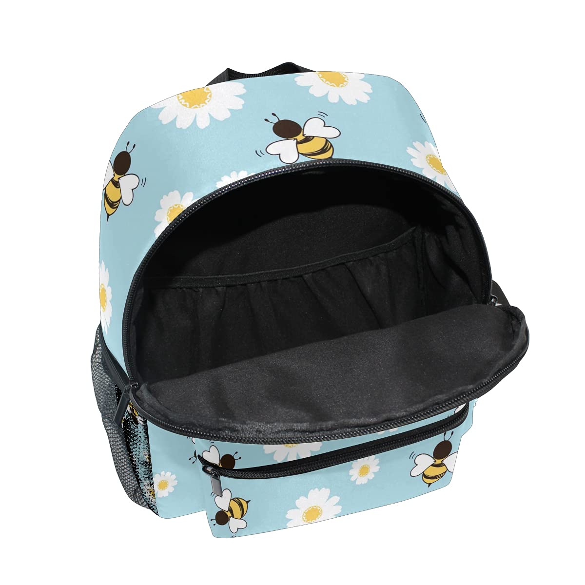 ODAWA Custom Daisy Flower Bee Cartoon Toddler Backpack, Personalized Backpack with Name/Text, Customization School Bag