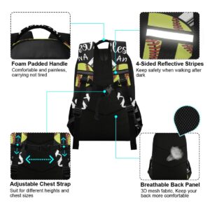 Glaphy Baseball Backpack Softball Sport Laptop Travel Bag Lightweight Daypack School Bookbags for Women Men Kids Teens