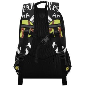 Glaphy Baseball Backpack Softball Sport Laptop Travel Bag Lightweight Daypack School Bookbags for Women Men Kids Teens