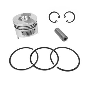 power products aluminum alloy piston & piston ring pin clip kit for 186fa 186fae 418cc 10hp diesel engine diameter 86mm height 78 mm