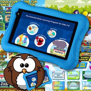 Contixo Kids Tablet V10+, 7-inch HD, Ages 3-7, Toddler Tablet with Camera, Parental Control, Android 10, 32GB, WiFi, Learning Tablet for Children with Teacher's Approved Apps and Kid-Proof Case, Blue