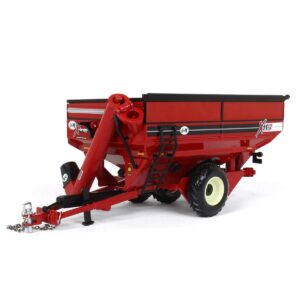 j&m 1112 x-tended reach grain cart with dual wheels red 1/64 diecast model by speccast jmm009
