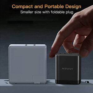 NOUUI USB C Charger 65W PD 3.0 Dual USB C Wall Charger Portable Foldable Adapter with 3-Port iPhone Charger USB C Block Plug Compatible with iPhone 13/13 Pro/12/12 Pro Max/MacBook/iPad Pro/Galaxy