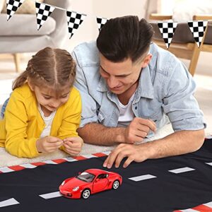 Racing Car Long Racetrack Floor Running Mat Drag Race Car Road Racing Track Decorations for Runway Party Supplies Race Car Birthday Games Decorations Sport Event Festivals (10 Feet)