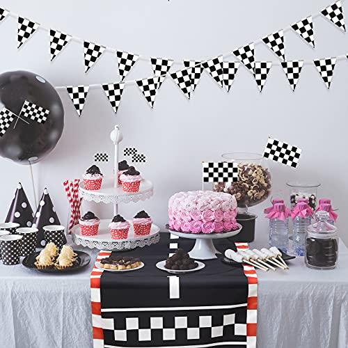 Racing Car Long Racetrack Floor Running Mat Drag Race Car Road Racing Track Decorations for Runway Party Supplies Race Car Birthday Games Decorations Sport Event Festivals (10 Feet)