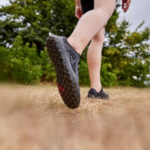 Vivobarefoot Primus Trail II FG, Womens Recycled Breathable Mesh Off-Road Shoe with Barefoot Sole Obsidian