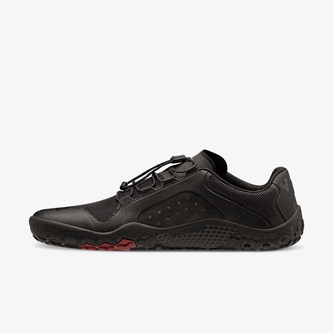 Vivobarefoot Primus Trail II FG, Womens Recycled Breathable Mesh Off-Road Shoe with Barefoot Sole Obsidian