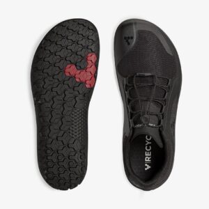 Vivobarefoot Primus Trail II FG, Womens Recycled Breathable Mesh Off-Road Shoe with Barefoot Sole Obsidian