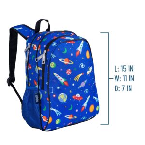 Wildkin 15 Inch Kids Backpack Bundle with Lunch Box Bag (Out of this World)