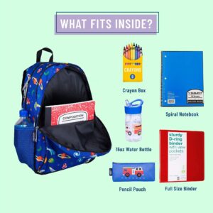 Wildkin 15 Inch Kids Backpack Bundle with Lunch Box Bag (Out of this World)