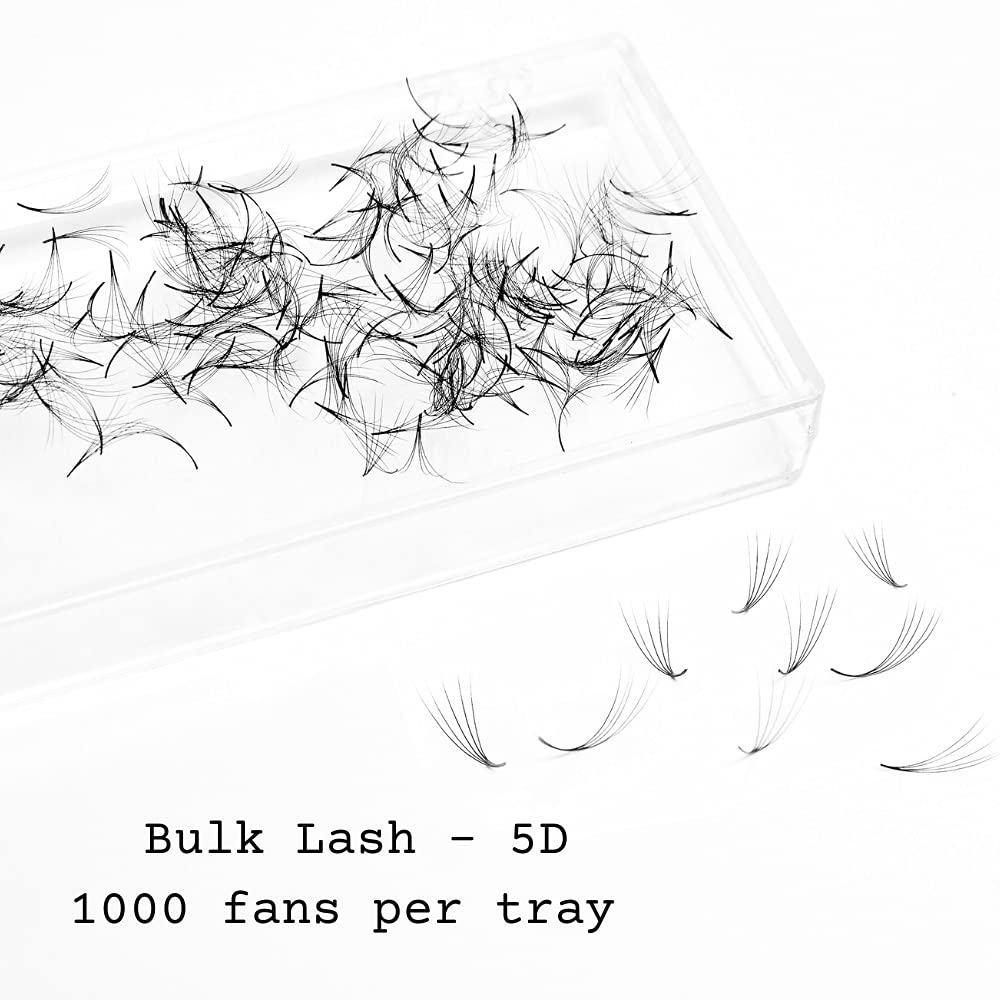 1000pcs Premade Fans Eyelash Extensions - 5D Volume Eyelash Extensions C Curl - 1000 handmade fans - 0.7mm thick (9mm) (10mm)