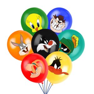 panxi space jam party decorations, 28pcs balloons for space jam party supplies, includes 7 styles printed ideal for kids baby shower birthday party decorations favors