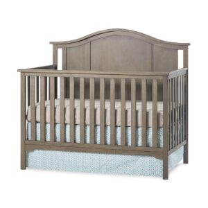 child craft cottage arch top 4-in-1 convertible crib, baby crib converts to day bed, toddler bed and full size bed, 3 adjustable mattress positions, non-toxic, baby safe finish (dusty heather)