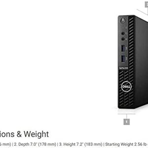 Dell OptiPlex 3080 Micro Desktop 128GB SSD (Intel Core i3-10100T, 8 GB RAM, 128 GB SSD, Win 10 Pro) PC Business Computer