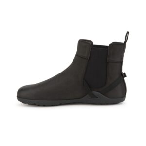 xero shoes tari women's ankle boots — lightweight, zero-drop heel, leather chelsea boots for women — slip-on women's booties — black, size 8