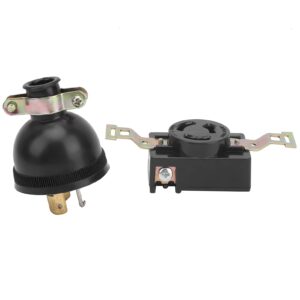 generator 3-hole socket plug single‑phase copper engine accessories black gasoline generator accessories 3/5/6.5/8kw ac220v