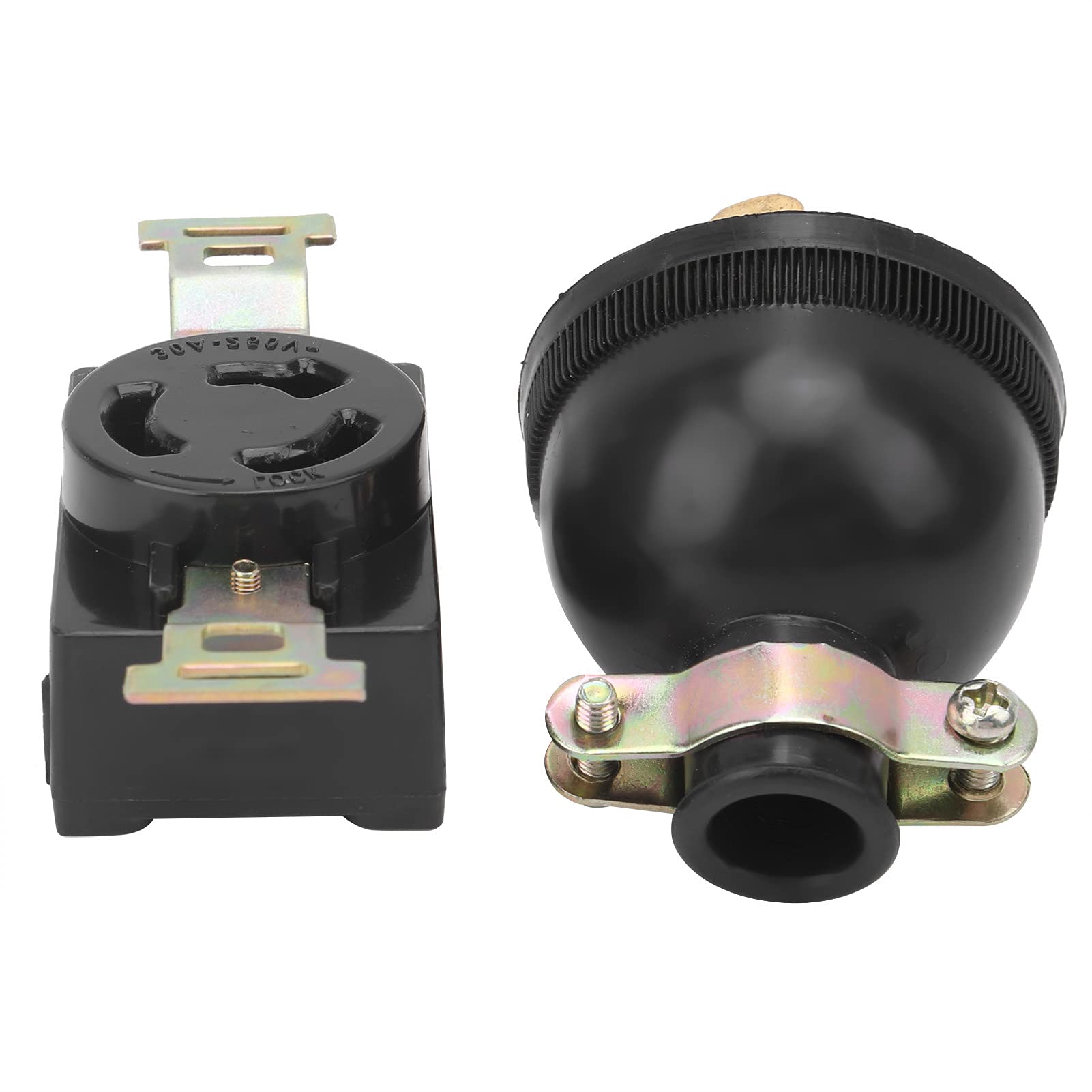 Generator 3-Hole Socket Plug Single‑Phase Copper Engine Accessories Black Gasoline Generator Accessories 3/5/6.5/8KW AC220V