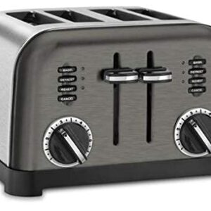 Cuisinart CPT-180BKS Classic 4-Slice Toaster, Black/Stainless Steel - Certified Refurbished