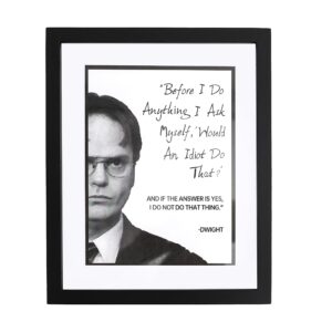 homazing the office gifts - dwight schrute poster with frame 8x10 - funny wall art for office, apartment, funy decor for men women colleagues coworkers the office fans