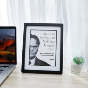 Homazing The Office Gifts - Dwight Schrute Poster with Frame 8x10 - Funny Wall Art for Office, Apartment, Funy Decor for Men Women Colleagues Coworkers The Office Fans