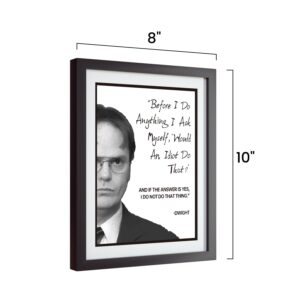 Homazing The Office Gifts - Dwight Schrute Poster with Frame 8x10 - Funny Wall Art for Office, Apartment, Funy Decor for Men Women Colleagues Coworkers The Office Fans