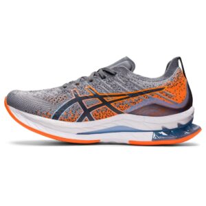 asics men's gel-kinsei blast running shoes, 14, sheet rock/shocking orange