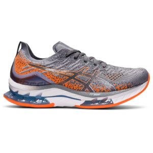 ASICS Men's Gel-Kinsei Blast Running Shoes, 14, Sheet Rock/Shocking Orange