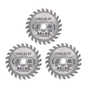 finglee dt wood saw blade tct circular cutting blade for woodworking (3pc 3 inch)