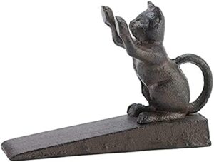 yiani door stopper- 10015651-v1-cast iron cat scratching door stopper (set of 1)