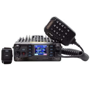 anytone at-d578uviii plus tri-band dmr mobile radio - 50w vhf/45w uhf with air band, aprs location data rx/tx, bluetooth audio, loud speaker and step-by-step course included