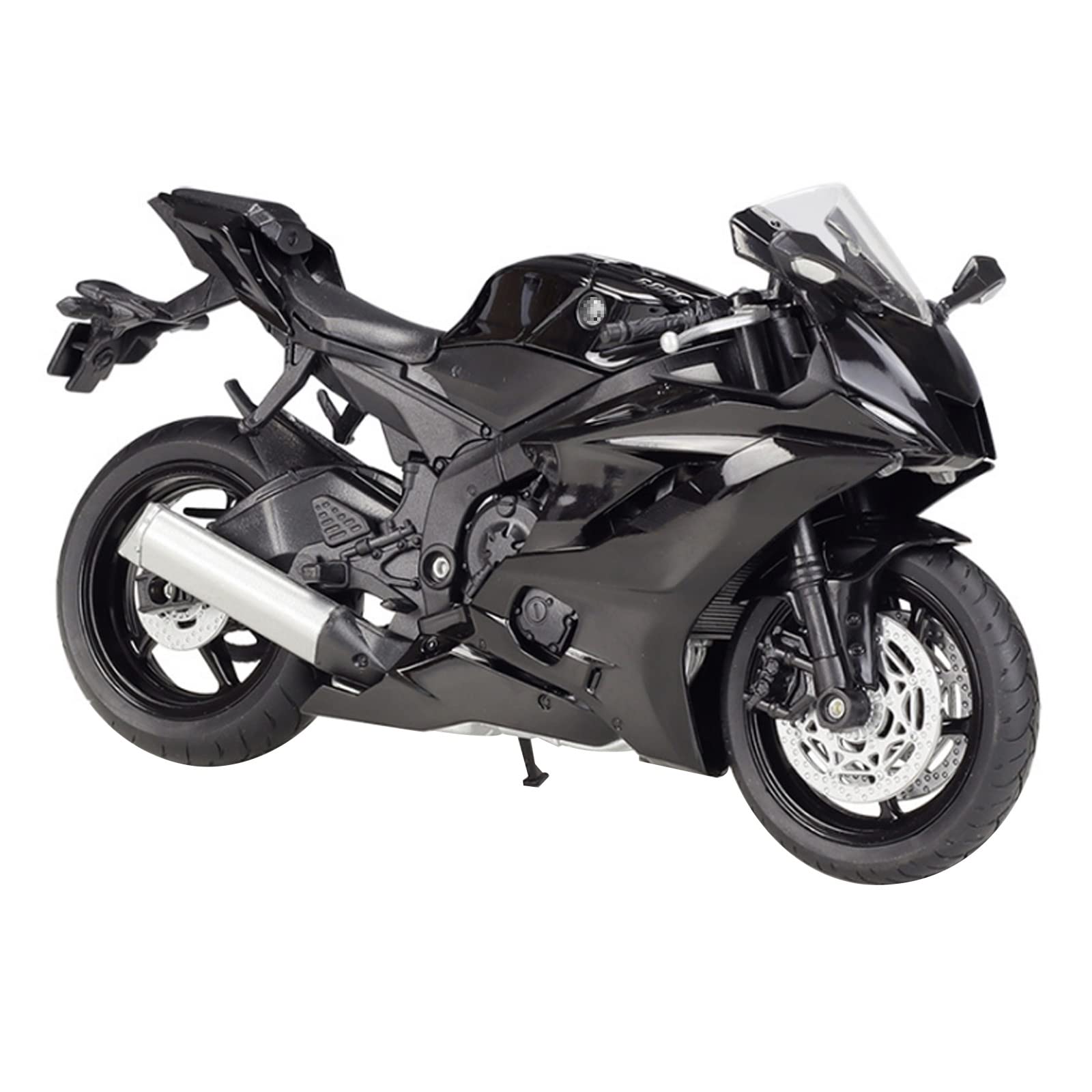 DWL 1/12 Scale Motorcycle Model Die cast Metal with Plastic Parts Motorcycle Yamaha 2020 YZF-R6 (Black)