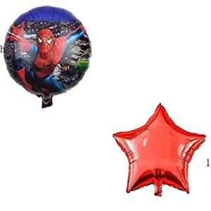 5PCS Superhero Spiderman Party Shape Foil Balloons For Kids Birthday Party Decorations