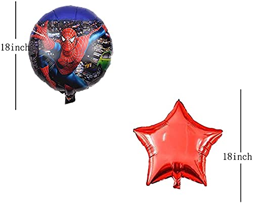 5PCS Superhero Spiderman Party Shape Foil Balloons For Kids Birthday Party Decorations