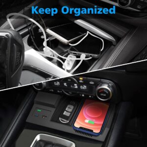 CarQiWireless Wireless Car Charger for Mazda CX5 2017-2024 2023 Accessories, Wireless Phone Charging Pad for CX-5 2018 2019 2020 2021 2022