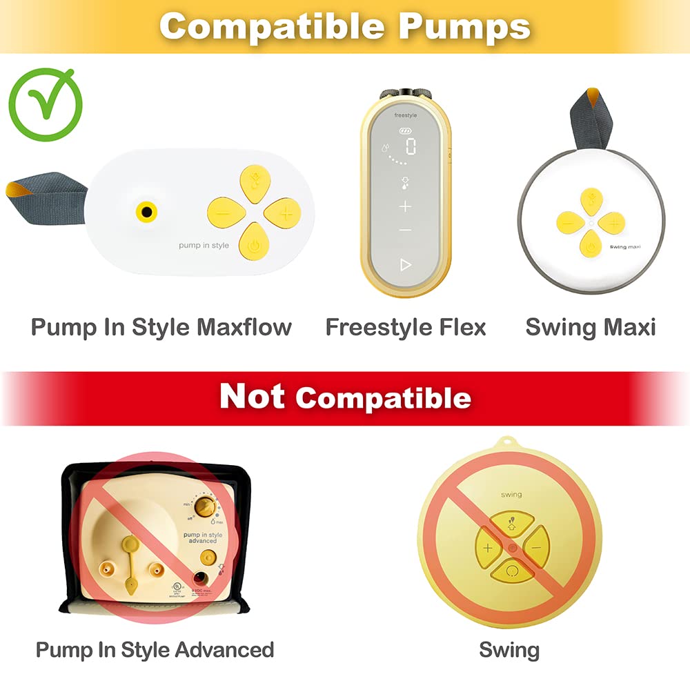 Nenesupply Connectors Compatible with Medela Personal Fit Flex Connector. Work with Pump in Style Maxflow Freestyle Flex Swing Maxi Breastpumps Not Original Medela Pump Parts. Incl. Membrane and Valve