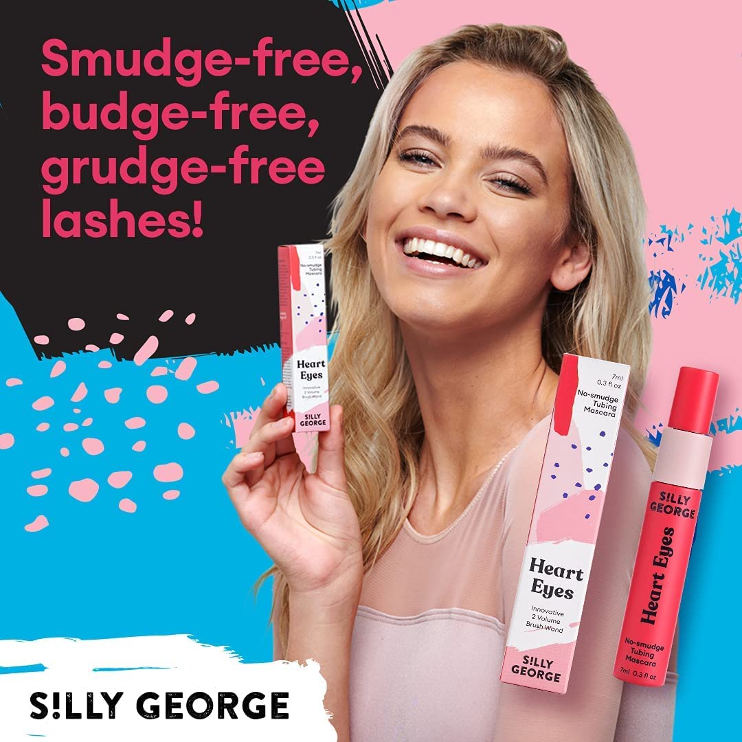 Silly George Heart Eyes Mascara | Smudge-Free, Budge-Free, Grudge-Free Lashes, Cruelty Free & Vegan