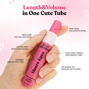 Silly George Heart Eyes Mascara | Smudge-Free, Budge-Free, Grudge-Free Lashes, Cruelty Free & Vegan