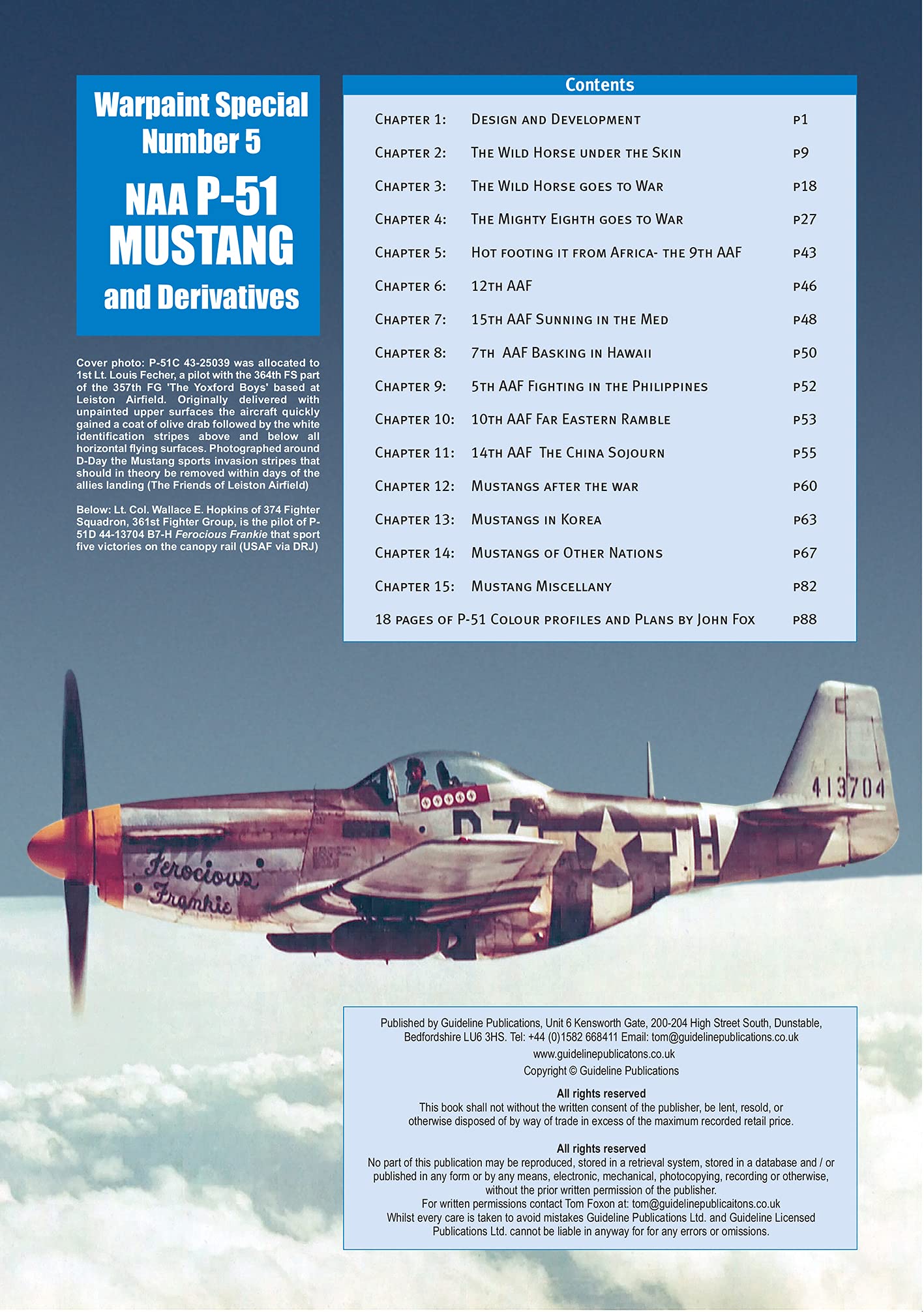 Warpaint Books WPTS005 Special No.5 P-51 Mustang and Derivatives