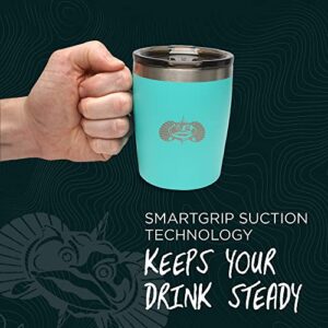 Toadfish Non-tipping 10oz Double Wall Insulated Stainless Steel Rocks Tumbler w/Easy Slide Lid - Teal