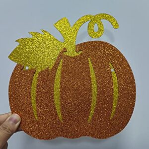 Gold Glitter Our Little Pumpkin Is One Banner Pumpkin One Birthday Banner, Pumpkin First Birthday Banner Our Little Pumpkin Is Turning One Decorations for Fall Little Pumpkin 1st Birthday Decorations