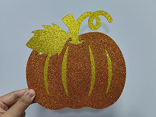 Gold Glitter Our Little Pumpkin Is One Banner Pumpkin One Birthday Banner, Pumpkin First Birthday Banner Our Little Pumpkin Is Turning One Decorations for Fall Little Pumpkin 1st Birthday Decorations