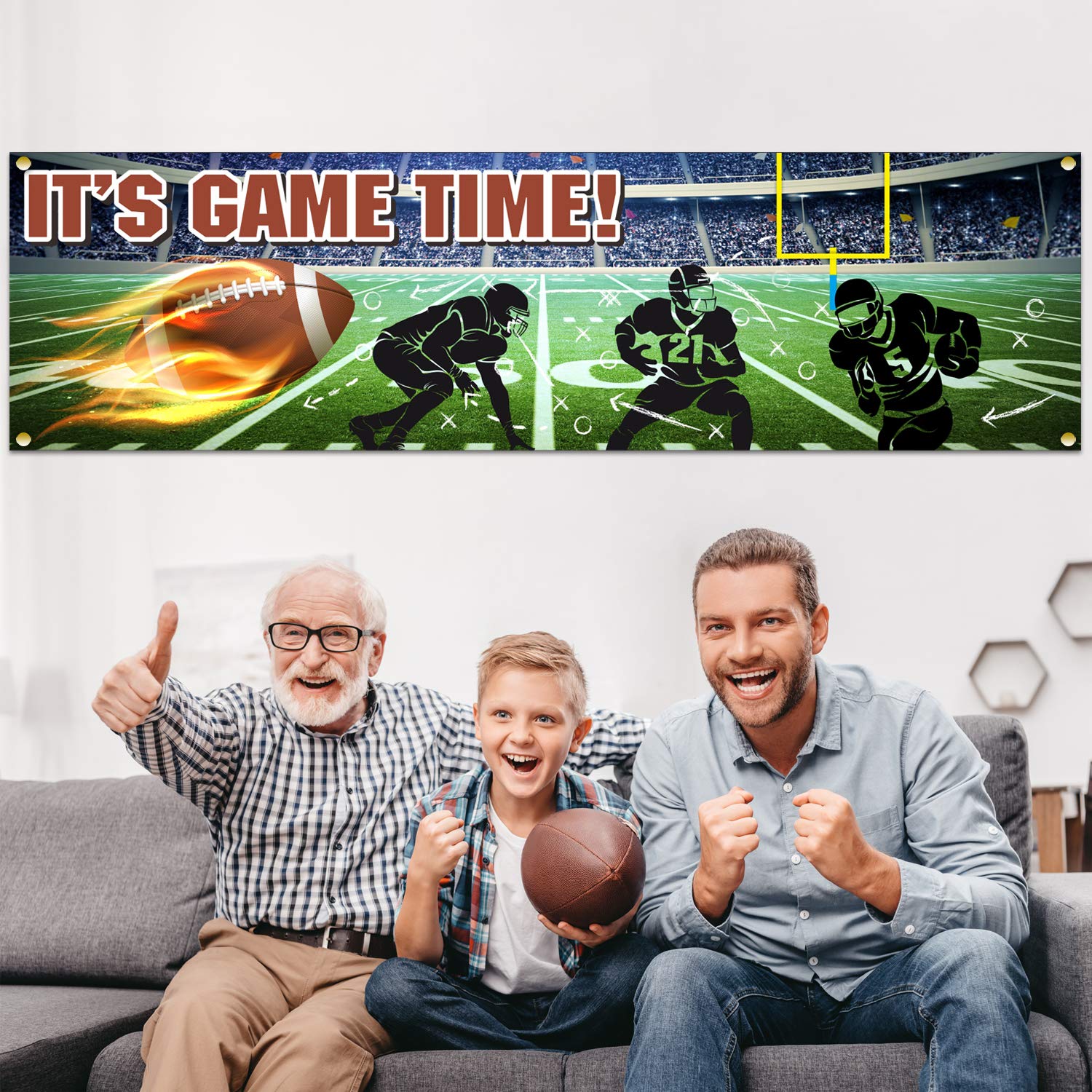 Football Party Banner Decoration for Football Themed Birthday Party Baby Shower Decor Football Game Concessions