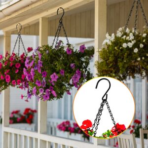 6 Pack 9.5 Inch Hanging Chain for Bird Feeders, Planters, Lanterns, Wind Chimes, Billboards, Chalkboards and Ornaments (Black)