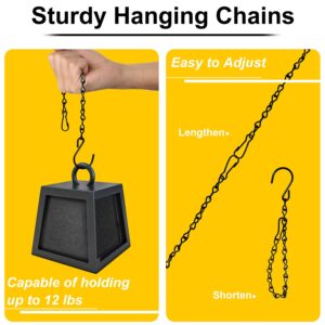 6 Pack 9.5 Inch Hanging Chain for Bird Feeders, Planters, Lanterns, Wind Chimes, Billboards, Chalkboards and Ornaments (Black)