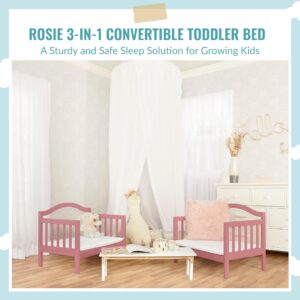 Dream On Me Rosie Toddler Bed in Classic Rose