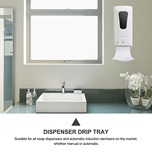 Toyvian Soap Dispenser Drip Tray, Plastic Spray Drip Tray Foam Soap Dispenser Tray Drip Catcher Wall- Mounted Dispenser Tray for Home Hotel Bathroom Toliet