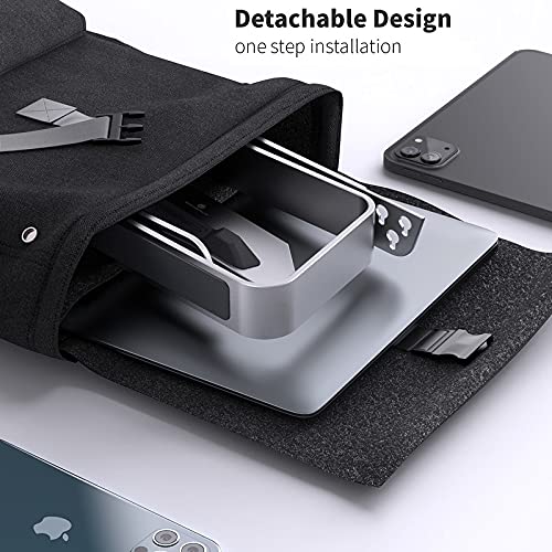 GodSpin Laptop Stand, Aluminum Computer Riser, Ergonomic Detachable Portable Aluminum Notebook Stand Elevator for Desk, Compatible with MacBook Air Pro, Dell XPS, HP, 10 to 17 Inch Laptops (Gray)